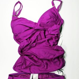 CALVIN KLEIN Twist Tummy-Control Tankini Top And S